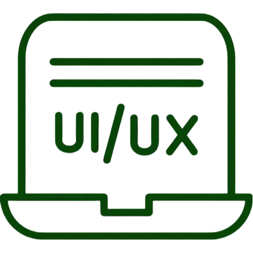 UI/UX design illustration on a laptop screen, representing user-friendly and engaging website experiences.