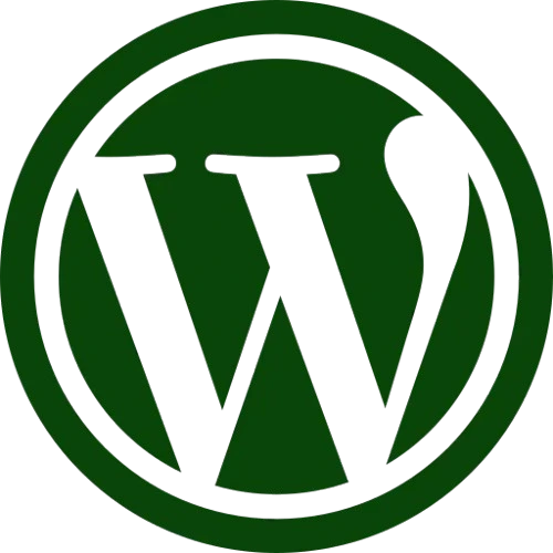 WordPress logo representing dynamic and customizable website design solutions.